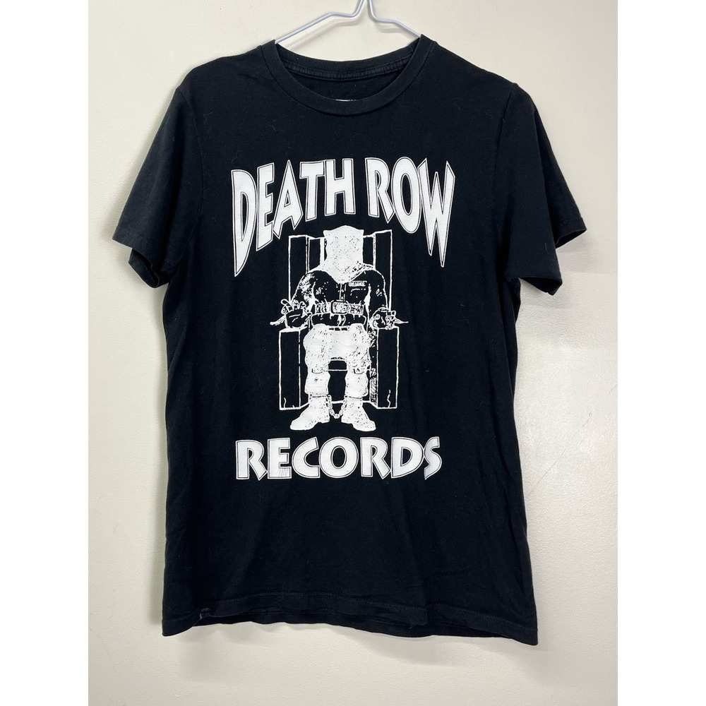 Death Row Records T-Shirt Small Black Graphic Hip Hop Rap Tupac